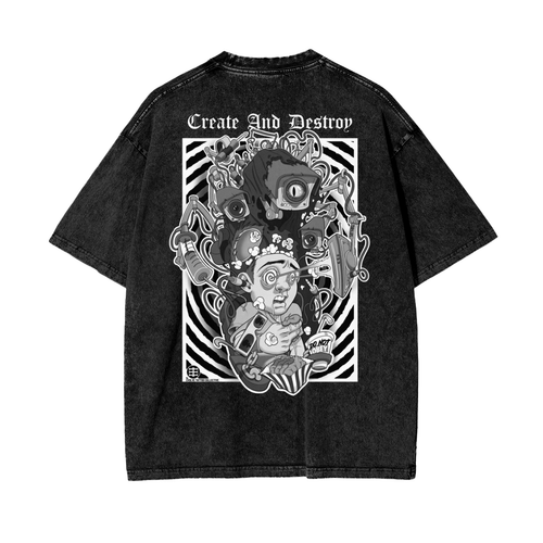 Disobey Oversize Snow Washed